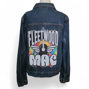 C.E Schmidt Women's Upcycled Fleetwood Mac Graphic Denim Jacket